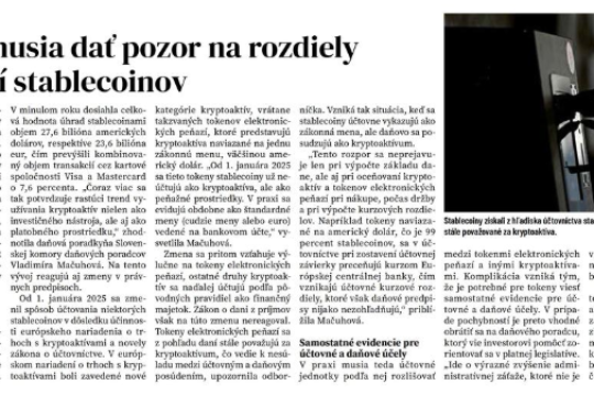 Téma o stablecoinoch zaujala médiá